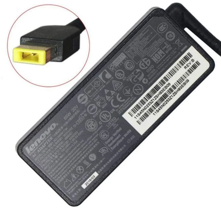 Lenovo 65W Laptop Charger with USB Square Yellow Port (20V 3.25A