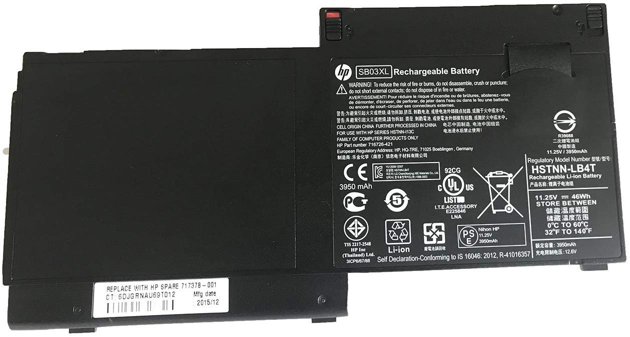 HP EliteBook 820 G1, 820 G2, 720 G2 SB03XL SB03046XL Original Genuine HP Battery
