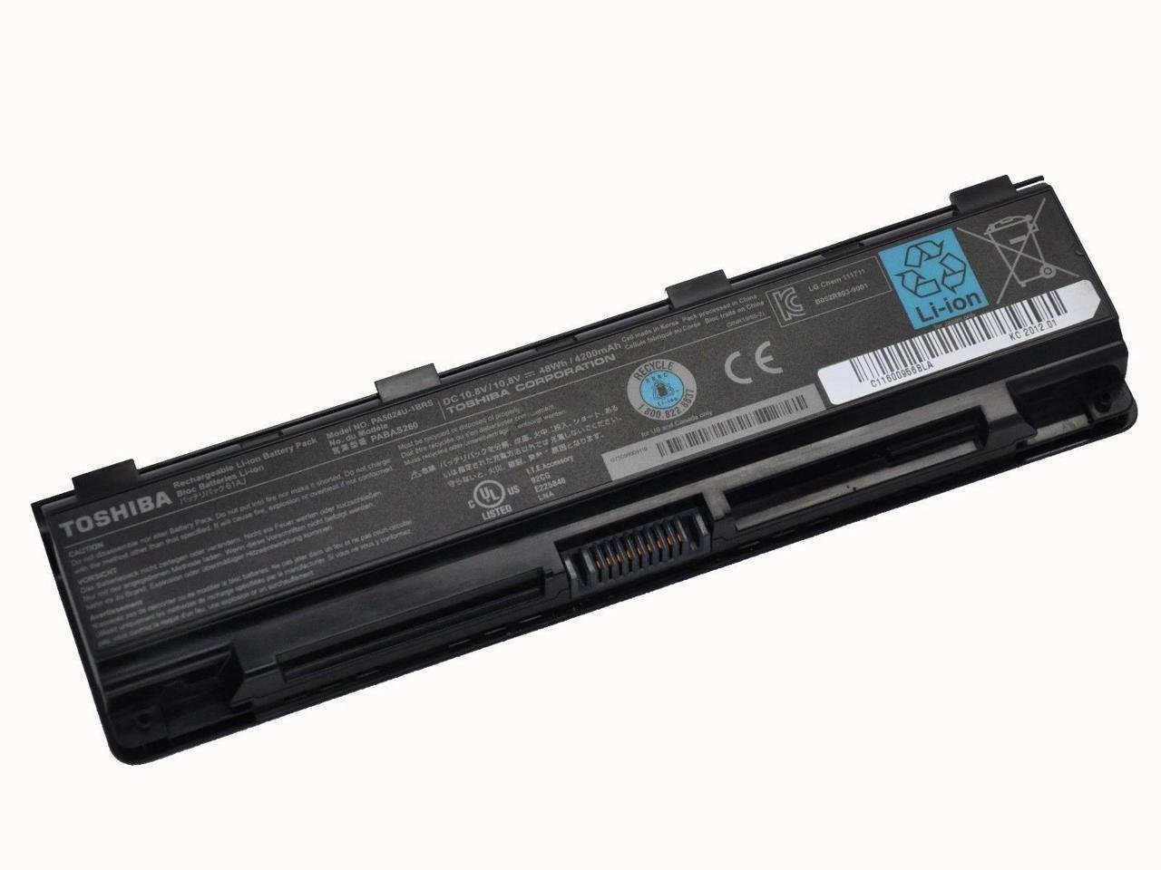 Toshiba PA5024U-1BRS C840 C850 L70 L75D PA5109U-1BRS Replacement Laptop Battery 4400mAh