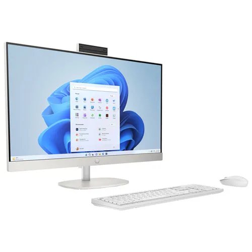 HP All-in-One 27, Intel Core Ultra 7 155U, 27inch (68.6 cm), FHD,IPS,Three-Sided Micro-Edge, Anti-Glare,300 nits,16 GB DDR5,512 SSD,Windows 11,MSO21,Shell White,6.72kg,27-cr1007in